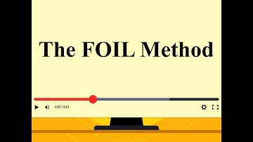 Video Tutorial: The FOIL Method: Example 6