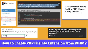 How To Enable PHP Fileinfo Extension from WHM
