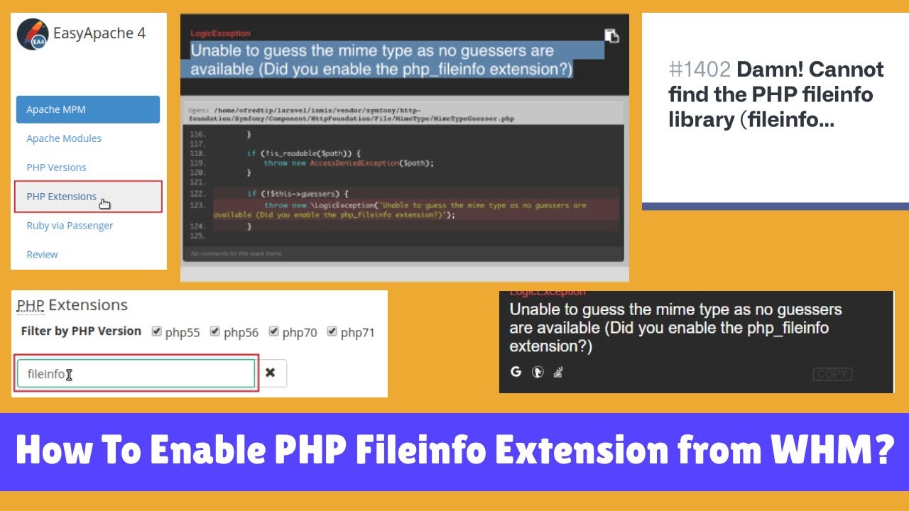 How To Enable Php Fileinfo Extension From Whm