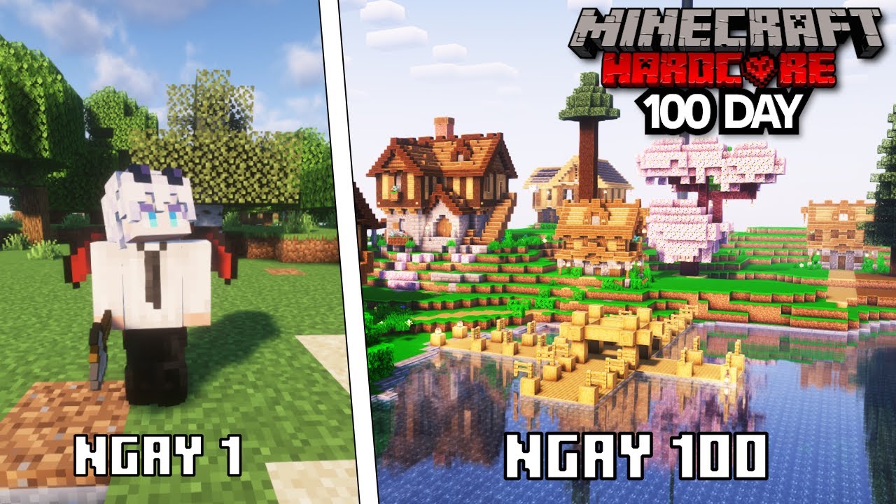 Tôi đã sinh tồn 100 NGÀY trên một HÒN ĐẢO HOANG trong Minecraft! - YouTube