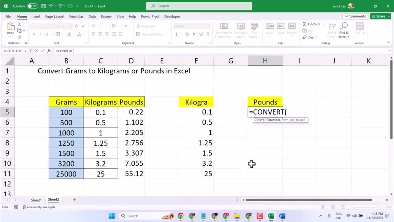 convert-grams-to-kilograms-in-excel-youtube