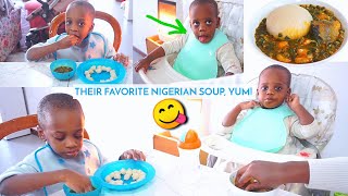 Adorable Nigerian Kids Eat Draw Soup & Eba How To Make It For Your Kids Too A Must Try