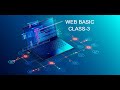 Web Basic II Class-3