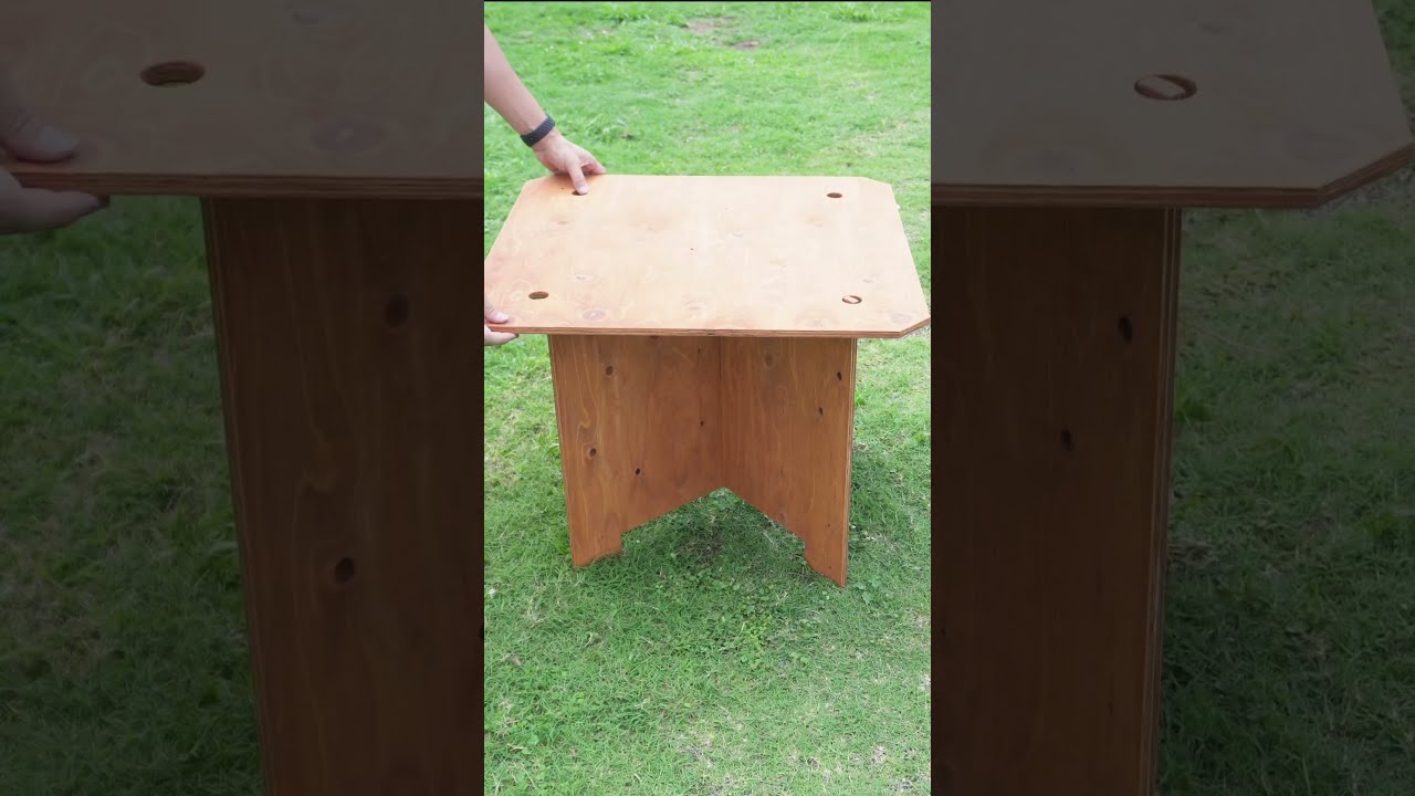 DIY】アウトドア用コンパクトテーブルの作り方 - YouTube