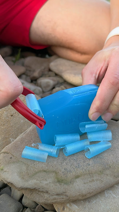 The guy shows SURVIVAL skills 💦🧼 #camping #survival #bushcraft #outdoors #lifehack