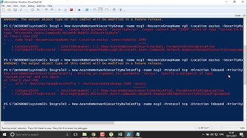 Azure - VM Using Azure PowerShell   Configuration