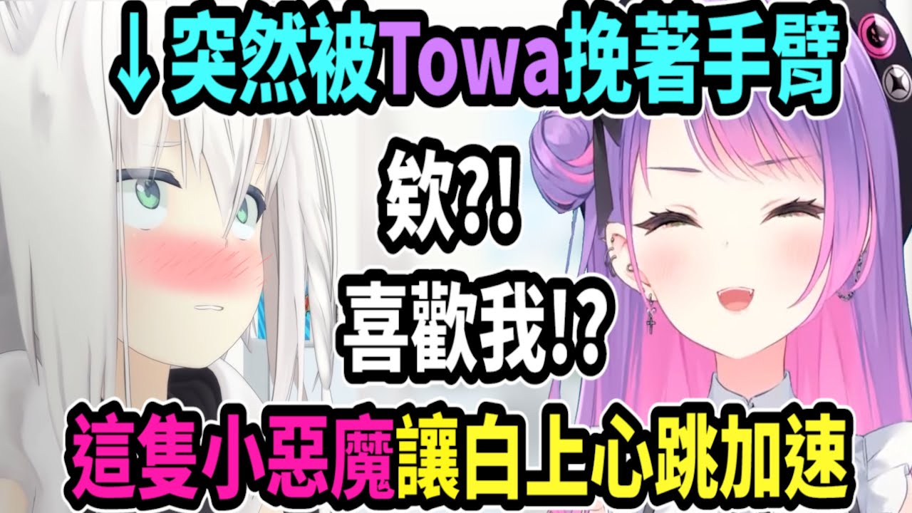 白上爆料Towa不經意的小舉動...害她感到心跳加速...這就是小惡魔的威力嗎!!【hololive中文】 【Vtuber精華】【白上吹雪】