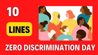 10 Lines on Zero Discrimination Day in English | March 1