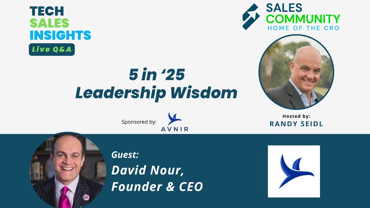 Tech Sales Insights LIVE featuring David Nour, Avnir
