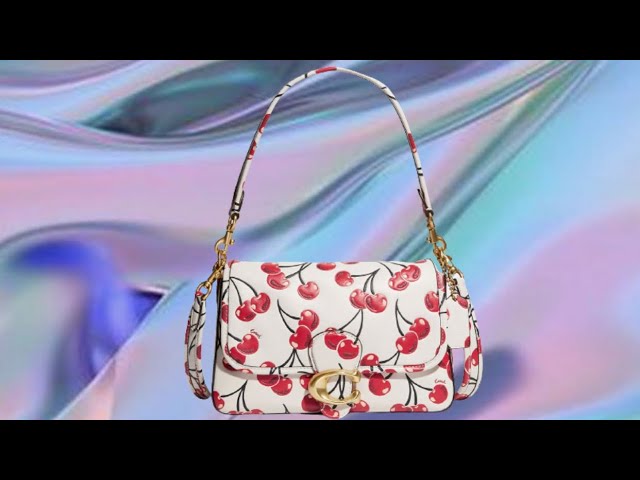 Coach Mini Tabby Bag Charm with Cherry Print