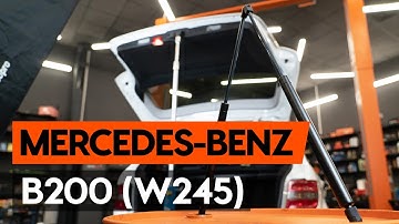 How to change gas struts / tailgate struts on MERCEDES-BENZ B200 (W245) [TUTORIAL AUTODOC]