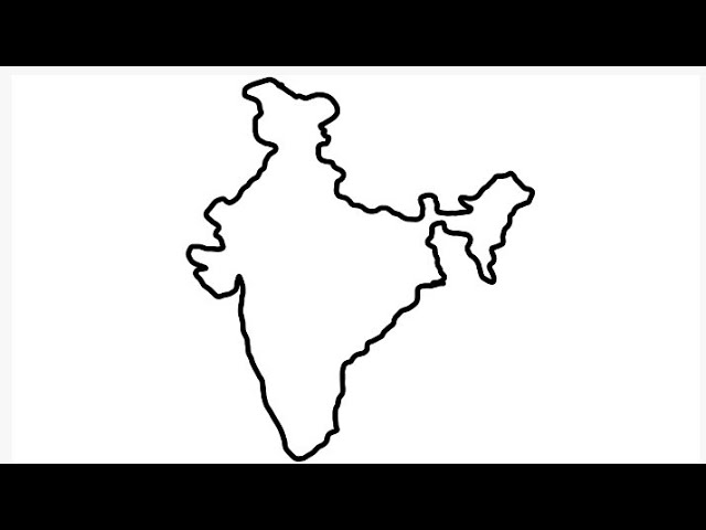 how to draw India map / India map drawing easy / INDIA Drawing -  MyHobbyClass.com