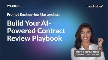 Prompt Engineering Masterclass: Build Your AI-Powered Contract Review Playbook