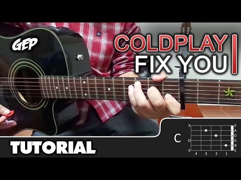Como Tocar "Fix You" de Coldplay en Guitarra Acústica - Tutorial  | Guitar lesson + SOLO (HD)
