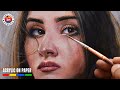 Best portrait painting techniques with acrylic  girl portrait painting acrylic by debojyoti boruah