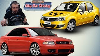 Камера на Педалите Audi S4 / Dacia Logan  City Car Driving #31