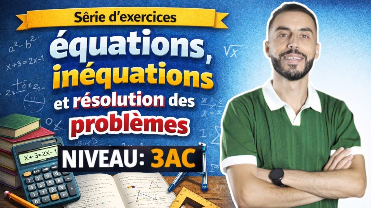 الفيديو الأسطوري : Les équations, inéquations et la résolution des problèmes 3ème année collège