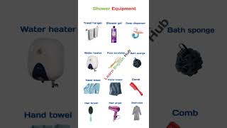 🚿 Shower Equipment – Common Bathroom Items #english #education #shower #foryou #shorts #video #viral