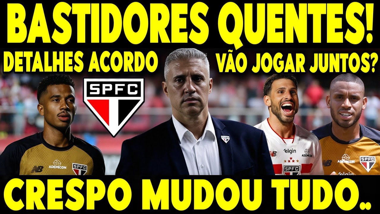 DECISÃO QUE SURPREENDEU TODO MUNDO! CRESPO TOMA ATITUDE PESADA NO TIME DO SÃO PAULO E TORCIDA VIBRA