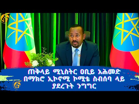 ጠቅላይ ሚኒስትር ዐቢይ አሕመድ በማክሮ ኢኮኖሚ ኮሚቴ ስብሰባ ላይ ያደረጉት ንግግር