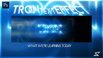 Photoshop: HOW TO DO TRON GLOW TEXT EFFECT- WITH Strange Graphics