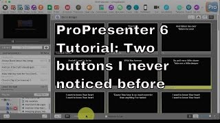 Celebrity ProPresenter 6 Tutorial:  Two buttons in the UI I never noticed before Net Worth