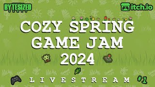 COZY SPRING GAME JAM 2024 LIVESTREAM 01 | Playing Itch.io Games from Indie Developers