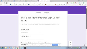 Google Form for Parent Teacher Conference Sign-Up