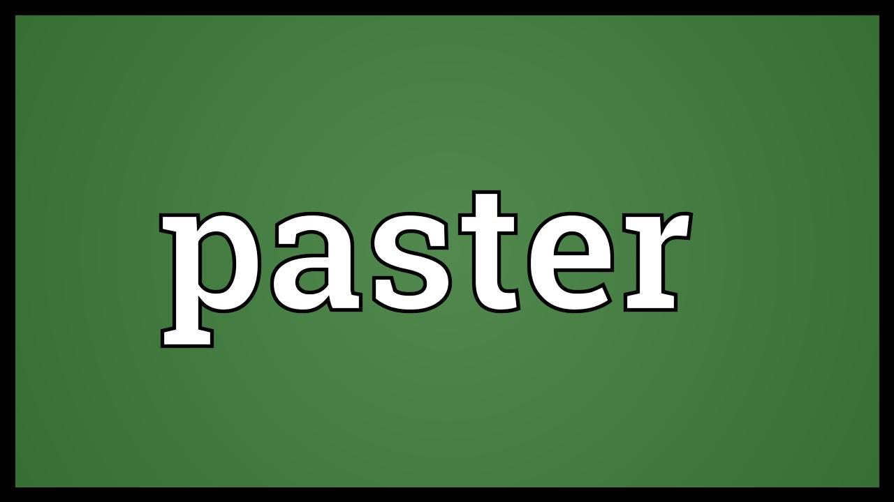 Paster Meaning - YouTube.