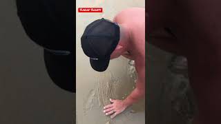 Watch What It Does! Catching A SAND FLEA / MOLE CRAB #Shorts