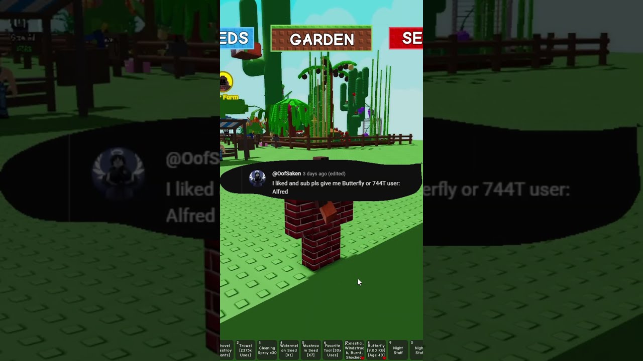 Congrats Oofsaken More Giveaways Soon Shorts Giveaway Growagarden Funny