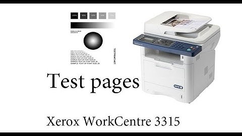 Xerox WorkCentre 3315 test page