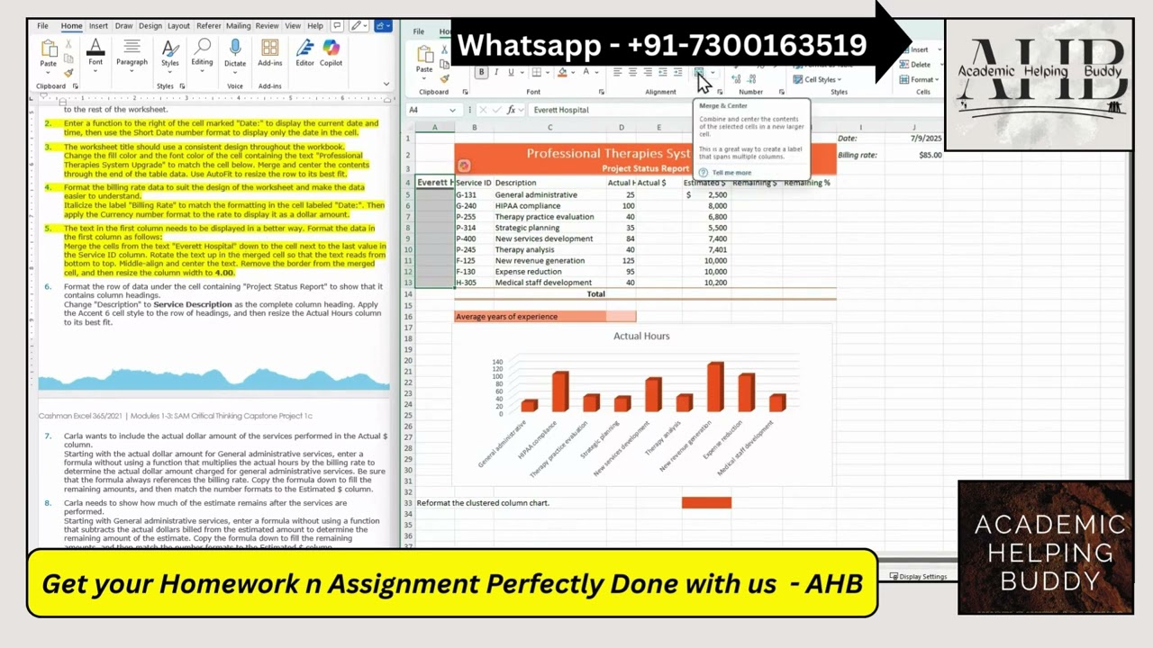 Excel Modules 1-3 Critical Thinking Capstone 1c Made Easy | Ensight Healthcare | Shelly Cashman SAM