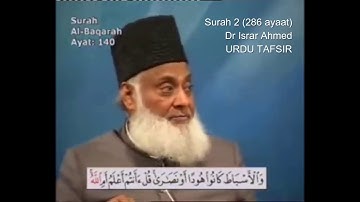 Surah 2 Ayat 140 Surah Baqarah Dr Israr Ahmed Urdu