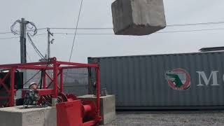 Load test tower erection winch