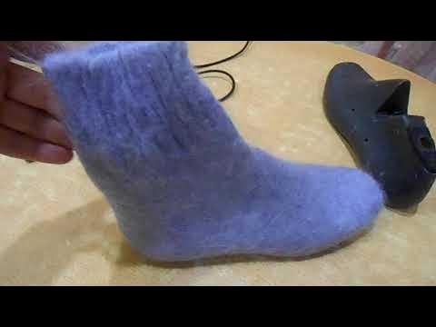 Двойные носки с эластичной манжетой на одном шаблоне - YouTube