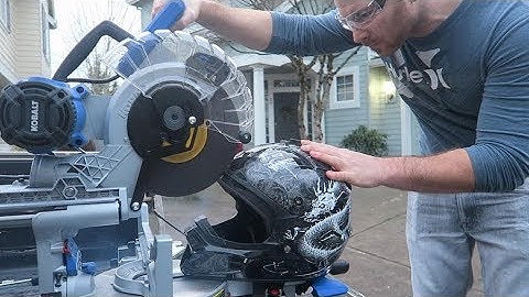Cutting Open a Dirt Bike Helmet