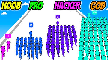 NOOB vs PRO vs HACKER - Crowd vs Crowd!