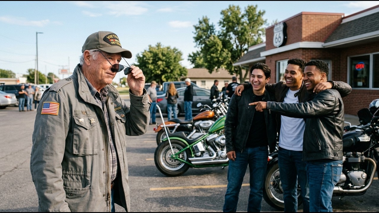 Motorradgang lachte über alten Veteranen – sie wussten nicht, wer er wirklich war