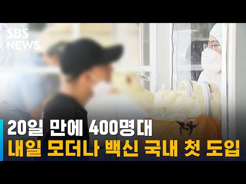 20일 만에 400명대…내일 모더나 백신 국내 첫 도입 / SBS
