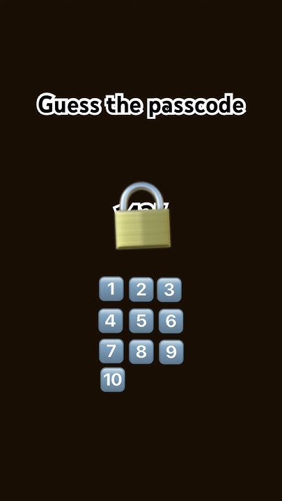 #passcode #guess Guess the passcode! - YouTube