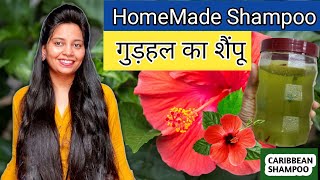 घर पर बनए गडहल क शप  HIBISCUS SHAMPOO HOMEMADE  DIY NATURAL SHAMPOO  CARIBBEAN SHAMPOO