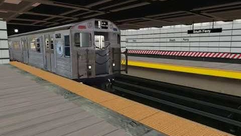 openbve;Not in service R39 train departing South Ferry