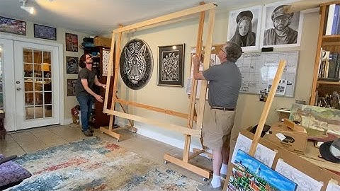 Easel  for a large canvas