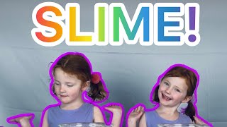 Twin Sisters make SLIME! So fun! So Silly!