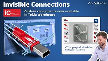 Tekla Structures custom components for Invisible Connections stair landings connections