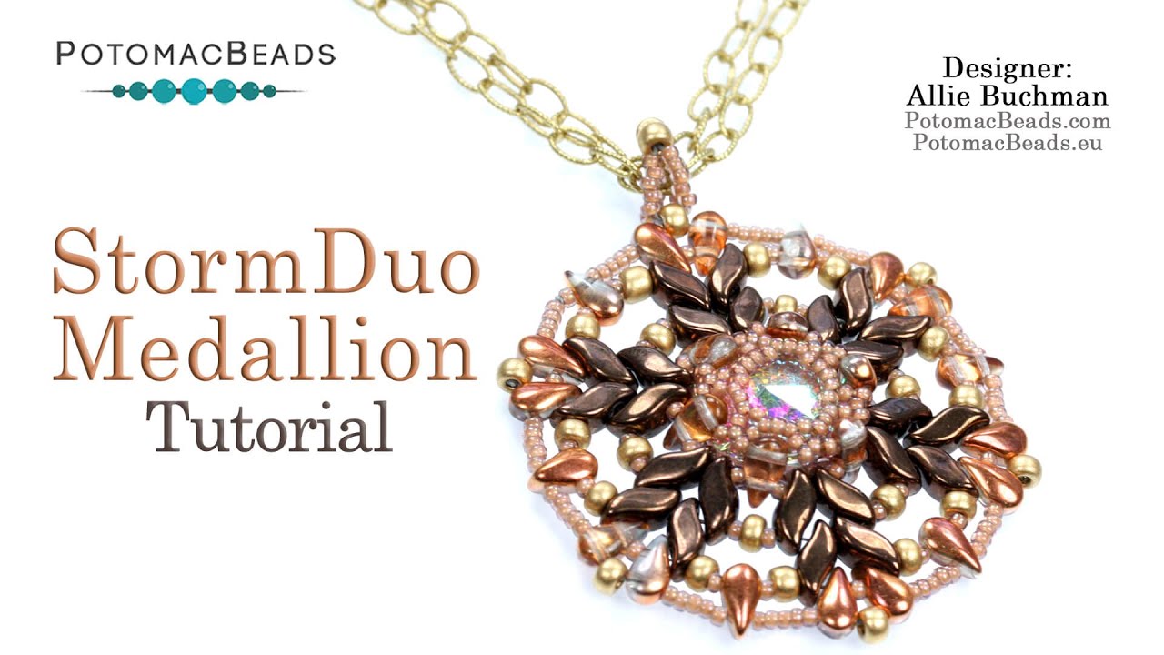 StormDuo Medallion Pendant - DIY Jewelry Making Tutorial by PotomacBeads