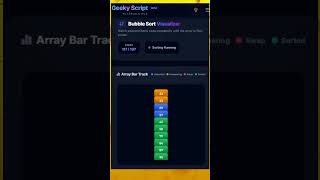 Bubble Sort Visualization | Geeky Script Interactive Labs #dsa #algorithm #computerscience #sorting
