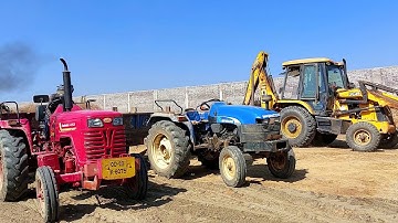 Mahindra 415 DI Tractor And Newholland 4010 Tractor Loaded Mud By Jcb 3dx Backhoe | Tractor Cartoon