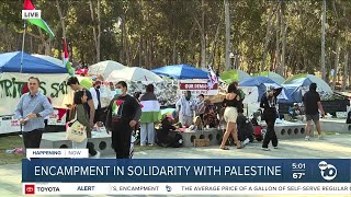 UCSD student protesters camp for third day